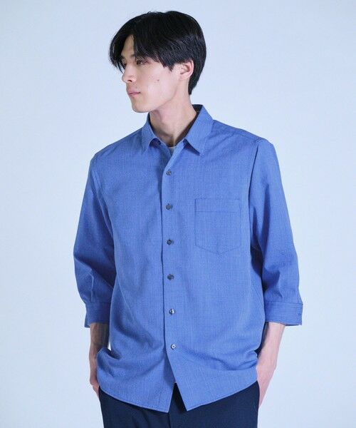 MEN'S BIGI / メンズビギ シャツ・ブラウス | リネンライククロップドスリーブシャツ＜ハンドウォッシャブル＞ | 詳細13