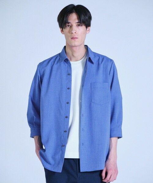 MEN'S BIGI / メンズビギ シャツ・ブラウス | リネンライククロップドスリーブシャツ＜ハンドウォッシャブル＞ | 詳細14