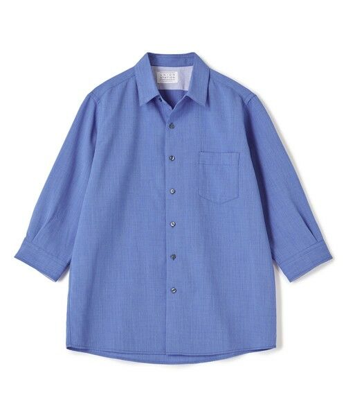 MEN'S BIGI / メンズビギ シャツ・ブラウス | リネンライククロップドスリーブシャツ＜ハンドウォッシャブル＞（ブルー）