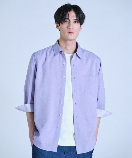 MEN'S BIGI / メンズビギ シャツ・ブラウス | リネンライククロップドスリーブシャツ＜ハンドウォッシャブル＞ | 詳細27