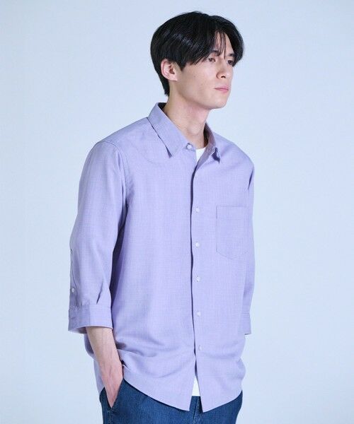 MEN'S BIGI / メンズビギ シャツ・ブラウス | リネンライククロップドスリーブシャツ＜ハンドウォッシャブル＞ | 詳細25