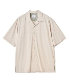 MEN'S BIGI / メンズビギ シャツ・ブラウス | ヘリンボンジャージーオープンカラー半袖シャツ