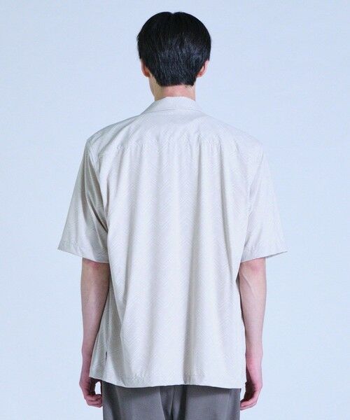 MEN'S BIGI / メンズビギ シャツ・ブラウス | ヘリンボンジャージーオープンカラー半袖シャツ | 詳細5