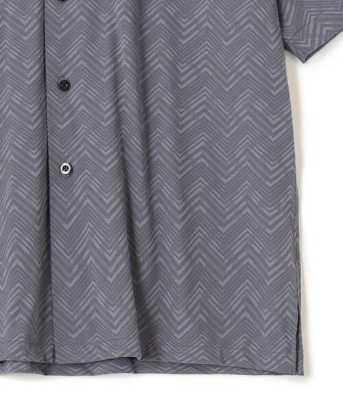 MEN'S BIGI / メンズビギ シャツ・ブラウス | ヘリンボンジャージーオープンカラー半袖シャツ | 詳細13