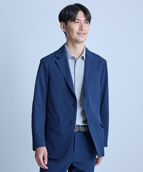 MEN'S BIGI / メンズビギ テーラードジャケット | 【セットアップ対応】シアサッカーテーラードジャケット | 詳細1