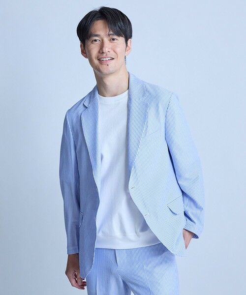 MEN'S BIGI / メンズビギ テーラードジャケット | 【セットアップ対応】シアサッカーテーラードジャケット | 詳細11