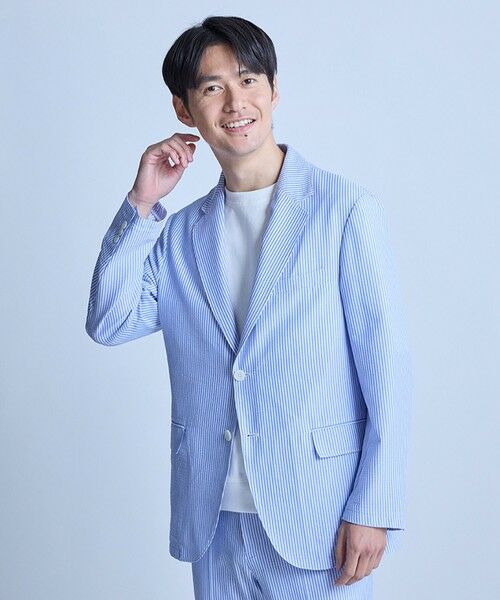 MEN'S BIGI / メンズビギ テーラードジャケット | 【セットアップ対応】シアサッカーテーラードジャケット | 詳細12