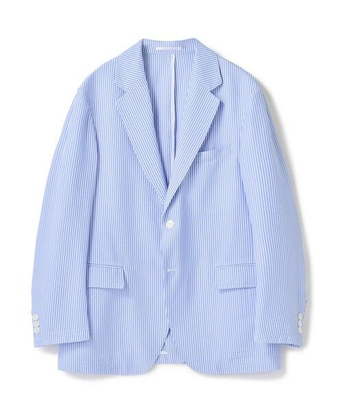 MEN'S BIGI / メンズビギ テーラードジャケット | 【セットアップ対応】シアサッカーテーラードジャケット（サックスストライプ）