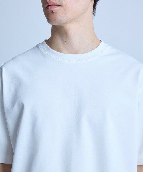 MEN'S BIGI / メンズビギ Tシャツ | シルケットポンチリブコンビTシャツ＜ストレッチ・マシンウォッシャブル・接触冷感＞ | 詳細2