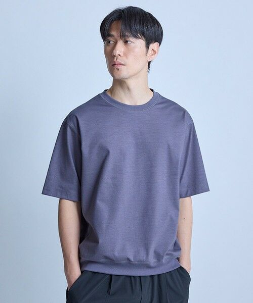 MEN'S BIGI / メンズビギ Tシャツ | シルケットポンチリブコンビTシャツ＜ストレッチ・マシンウォッシャブル・接触冷感＞ | 詳細9