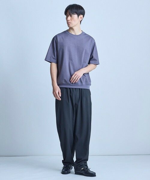 MEN'S BIGI / メンズビギ Tシャツ | シルケットポンチリブコンビTシャツ＜ストレッチ・マシンウォッシャブル・接触冷感＞ | 詳細12