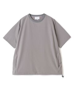 MEN'S BIGI / メンズビギ Tシャツ | ドットメッシュドローコードTシャツ〈ストレッチ・マシンウォッシャブル・軽量・接触冷感・通気性〉