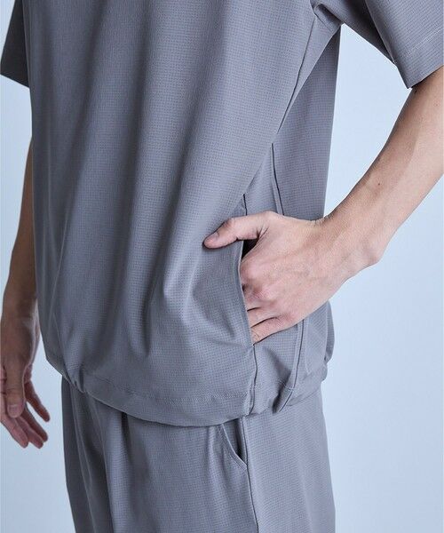 MEN'S BIGI / メンズビギ Tシャツ | ドットメッシュドローコードTシャツ〈ストレッチ・マシンウォッシャブル・軽量・接触冷感・通気性〉 | 詳細3