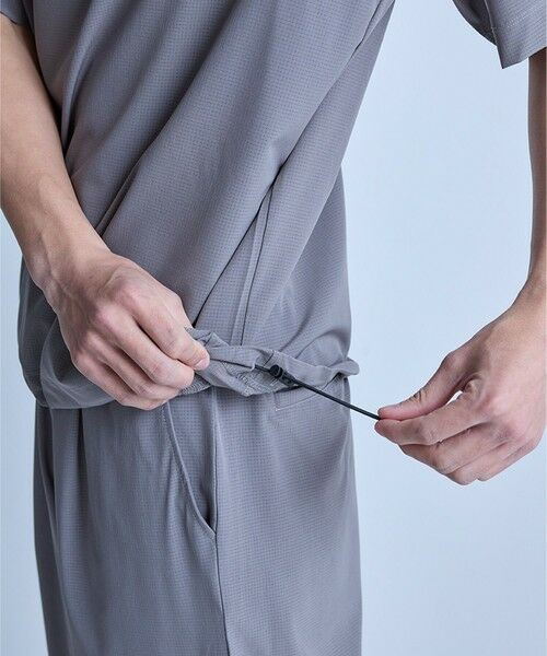 MEN'S BIGI / メンズビギ Tシャツ | ドットメッシュドローコードTシャツ〈ストレッチ・マシンウォッシャブル・軽量・接触冷感・通気性〉 | 詳細4