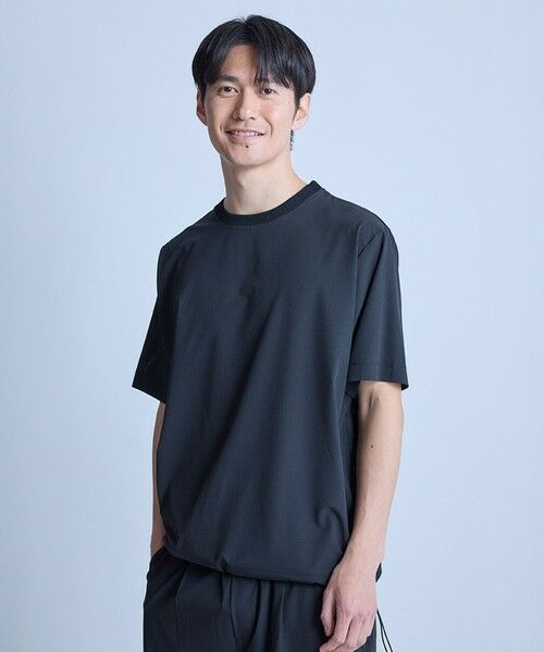 MEN'S BIGI / メンズビギ Tシャツ | ドットメッシュドローコードTシャツ〈ストレッチ・マシンウォッシャブル・軽量・接触冷感・通気性〉 | 詳細9
