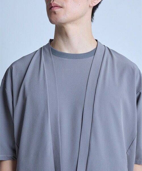 MEN'S BIGI / メンズビギ カーディガン・ボレロ | ドットメッシュ5分袖カーディガン〈ストレッチ・イージーケア・接触冷感・通気性・速乾〉 | 詳細2