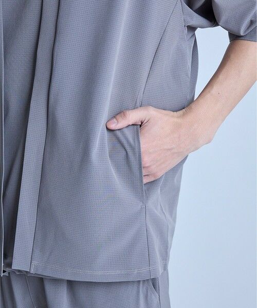 MEN'S BIGI / メンズビギ カーディガン・ボレロ | ドットメッシュ5分袖カーディガン〈ストレッチ・イージーケア・接触冷感・通気性・速乾〉 | 詳細3