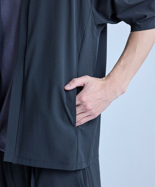 MEN'S BIGI / メンズビギ カーディガン・ボレロ | ドットメッシュ5分袖カーディガン〈ストレッチ・イージーケア・接触冷感・通気性・速乾〉 | 詳細10