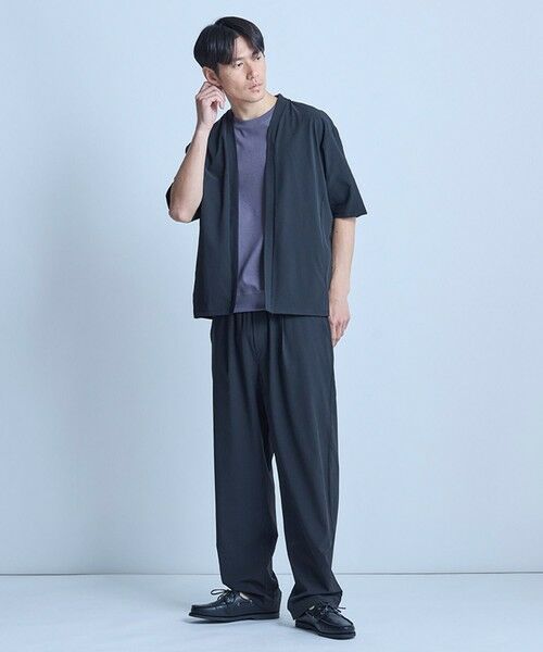 MEN'S BIGI / メンズビギ カーディガン・ボレロ | ドットメッシュ5分袖カーディガン〈ストレッチ・イージーケア・接触冷感・通気性・速乾〉 | 詳細11