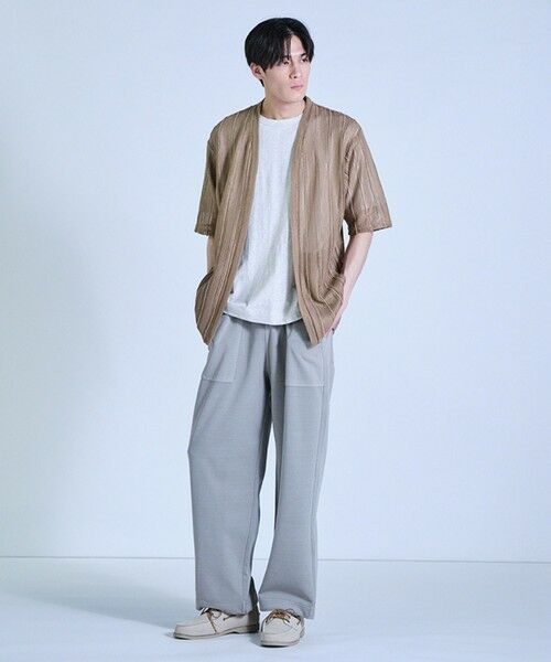 MEN'S BIGI / メンズビギ カーディガン・ボレロ | 【WEB限定】シアストライプ半袖カーディガン＜ストレッチ・マシンウォッシャブル・通気性＞ | 詳細15