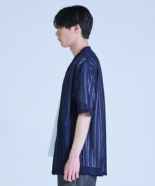 MEN'S BIGI / メンズビギ カーディガン・ボレロ | 【WEB限定】シアストライプ半袖カーディガン＜ストレッチ・マシンウォッシャブル・通気性＞ | 詳細28