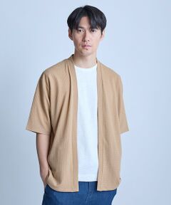 MEN'S BIGI / メンズビギ カーディガン・ボレロ | 【WEB限定】シア—5分袖ボタンレスカーディガン＜ストレッチ・ハンドウォッシャブル・接触冷感・通気性＞