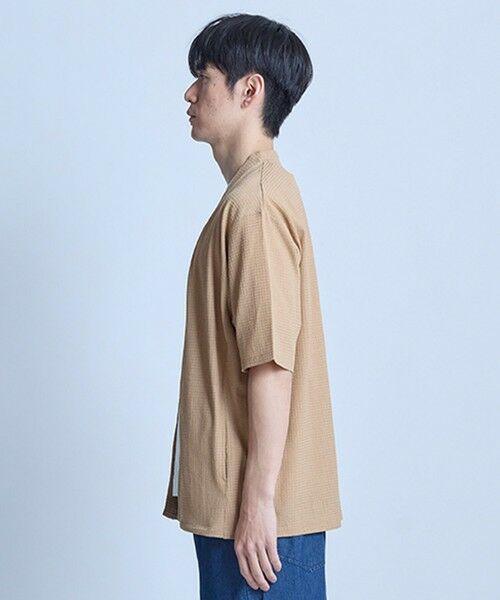 MEN'S BIGI / メンズビギ カーディガン・ボレロ | 【WEB限定】シア—5分袖ボタンレスカーディガン＜ストレッチ・ハンドウォッシャブル・接触冷感・通気性＞ | 詳細4