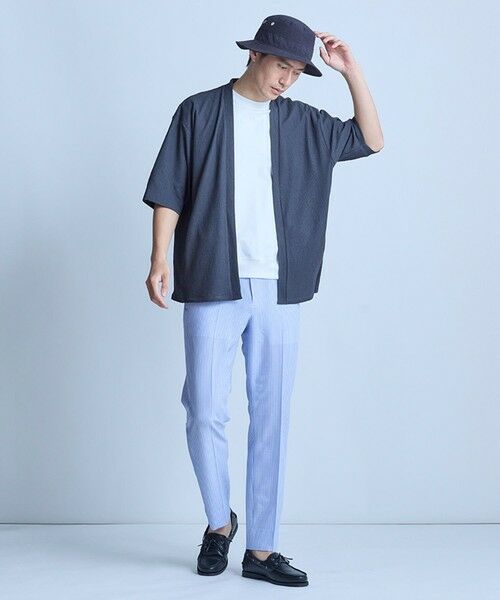 MEN'S BIGI / メンズビギ カーディガン・ボレロ | 【WEB限定】シア—5分袖ボタンレスカーディガン＜ストレッチ・ハンドウォッシャブル・接触冷感・通気性＞ | 詳細6