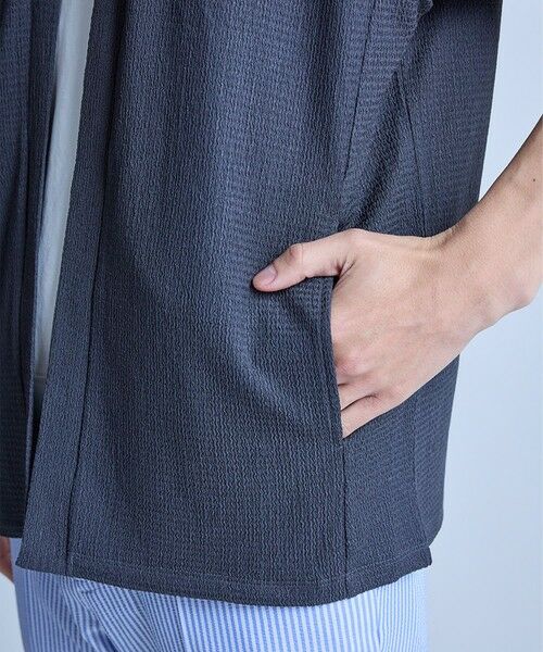 MEN'S BIGI / メンズビギ カーディガン・ボレロ | 【WEB限定】シア—5分袖ボタンレスカーディガン＜ストレッチ・ハンドウォッシャブル・接触冷感・通気性＞ | 詳細8