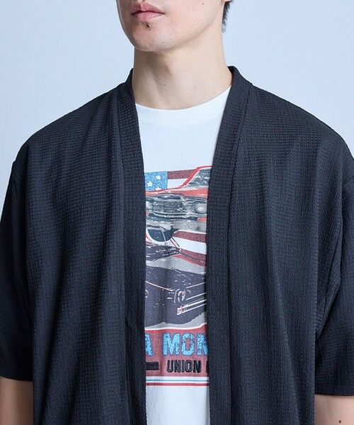 MEN'S BIGI / メンズビギ カーディガン・ボレロ | 【WEB限定】シア—5分袖ボタンレスカーディガン＜ストレッチ・ハンドウォッシャブル・接触冷感・通気性＞ | 詳細12