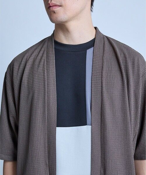 MEN'S BIGI / メンズビギ カーディガン・ボレロ | 【WEB限定】シア—5分袖ボタンレスカーディガン＜ストレッチ・ハンドウォッシャブル・接触冷感・通気性＞ | 詳細16