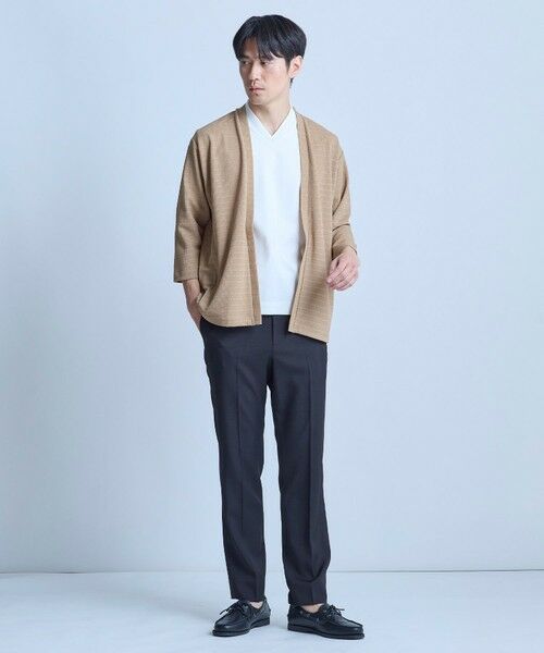 MEN'S BIGI / メンズビギ カーディガン・ボレロ | シアー7分袖ボタンレスカーディガン＜ストレッチ・ハンドウォッシャブル・接触冷感・通気性＞ | 詳細2