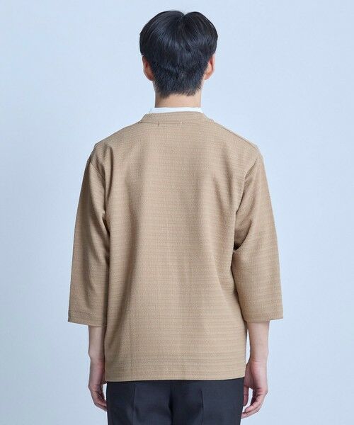 MEN'S BIGI / メンズビギ カーディガン・ボレロ | シアー7分袖ボタンレスカーディガン＜ストレッチ・ハンドウォッシャブル・接触冷感・通気性＞ | 詳細4