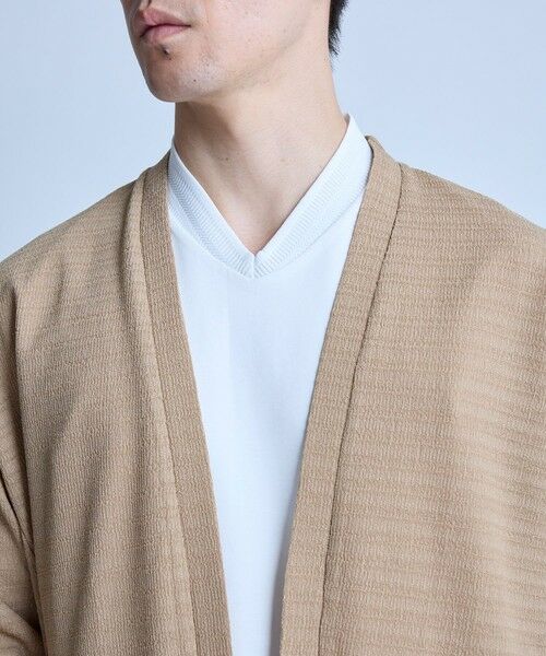 MEN'S BIGI / メンズビギ カーディガン・ボレロ | シアー7分袖ボタンレスカーディガン＜ストレッチ・ハンドウォッシャブル・接触冷感・通気性＞ | 詳細5