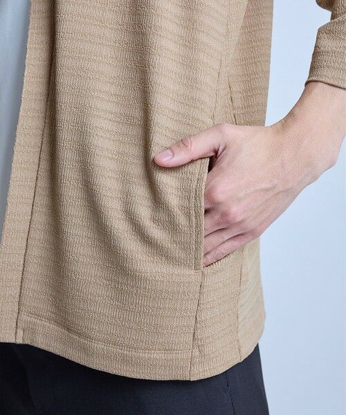 MEN'S BIGI / メンズビギ カーディガン・ボレロ | シアー7分袖ボタンレスカーディガン＜ストレッチ・ハンドウォッシャブル・接触冷感・通気性＞ | 詳細6