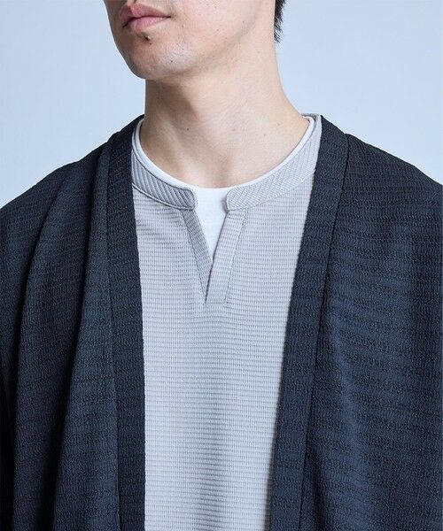MEN'S BIGI / メンズビギ カーディガン・ボレロ | シアー7分袖ボタンレスカーディガン＜ストレッチ・ハンドウォッシャブル・接触冷感・通気性＞ | 詳細14
