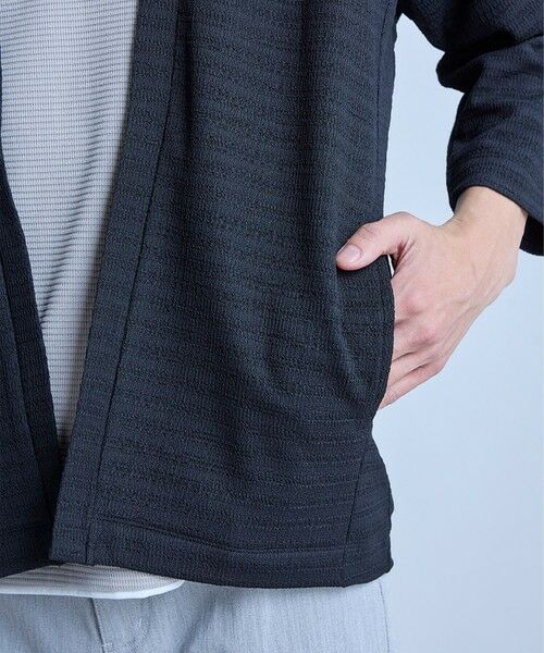MEN'S BIGI / メンズビギ カーディガン・ボレロ | シアー7分袖ボタンレスカーディガン＜ストレッチ・ハンドウォッシャブル・接触冷感・通気性＞ | 詳細15