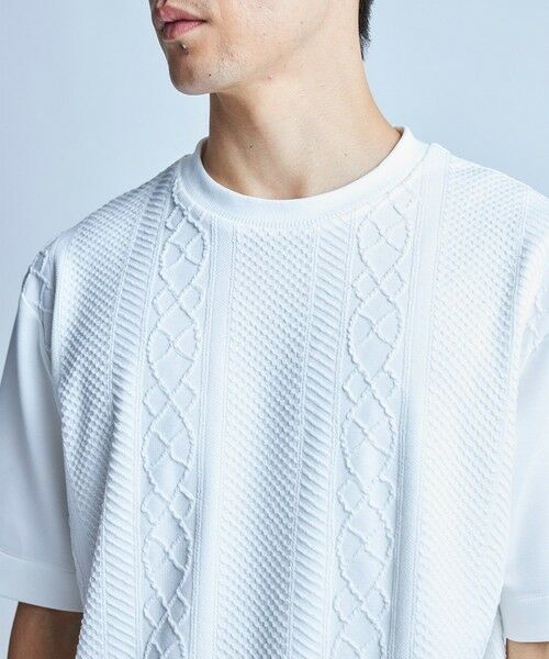 MEN'S BIGI / メンズビギ Tシャツ | フクレジャガードコンビネーションTシャツ＜ストレッチ・ハンドウォッシャブル＞ | 詳細2
