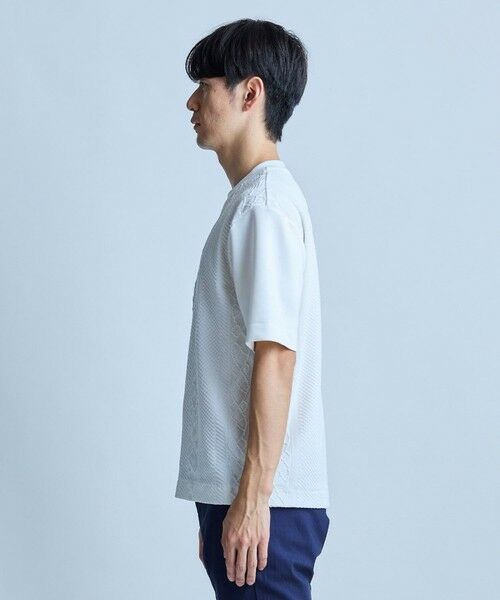 MEN'S BIGI / メンズビギ Tシャツ | フクレジャガードコンビネーションTシャツ＜ストレッチ・ハンドウォッシャブル＞ | 詳細4