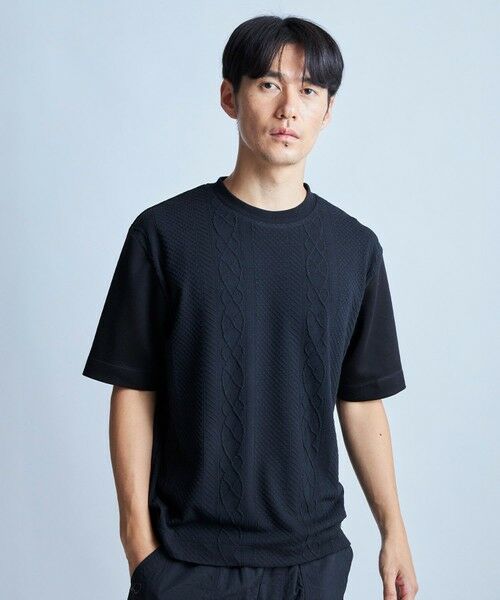 MEN'S BIGI / メンズビギ Tシャツ | フクレジャガードコンビネーションTシャツ＜ストレッチ・ハンドウォッシャブル＞ | 詳細7