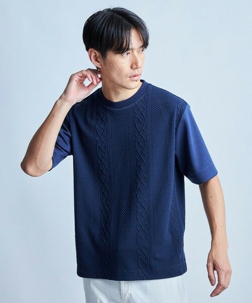 MEN'S BIGI / メンズビギ Tシャツ | フクレジャガードコンビネーションTシャツ＜ストレッチ・ハンドウォッシャブル＞ | 詳細11