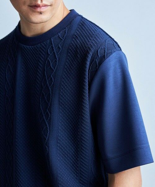 MEN'S BIGI / メンズビギ Tシャツ | フクレジャガードコンビネーションTシャツ＜ストレッチ・ハンドウォッシャブル＞ | 詳細13