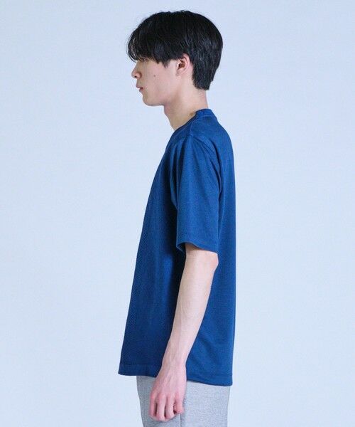 MEN'S BIGI / メンズビギ Tシャツ | ニット×ポンチコンビハーフスリーブTシャツ＜ストレッチ・マシンウォッシャブル＞ | 詳細10