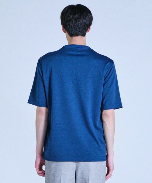 MEN'S BIGI / メンズビギ Tシャツ | ニット×ポンチコンビハーフスリーブTシャツ＜ストレッチ・マシンウォッシャブル＞ | 詳細11