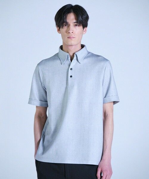 MEN'S BIGI / メンズビギ ポロシャツ | ポンチツイル調プリントポロシャツ | 詳細1