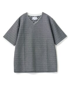 MEN'S BIGI / メンズビギ Tシャツ | タックジャガードVネックT
