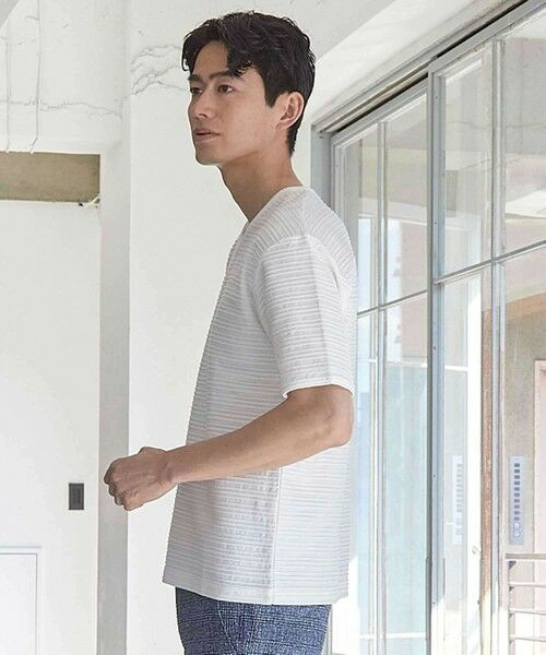 MEN'S BIGI / メンズビギ Tシャツ | タックジャガードVネックT | 詳細5