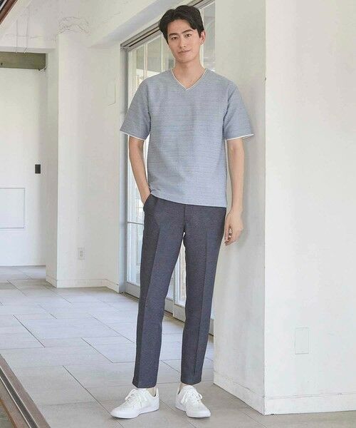 MEN'S BIGI / メンズビギ Tシャツ | タックジャガードVネックT | 詳細9