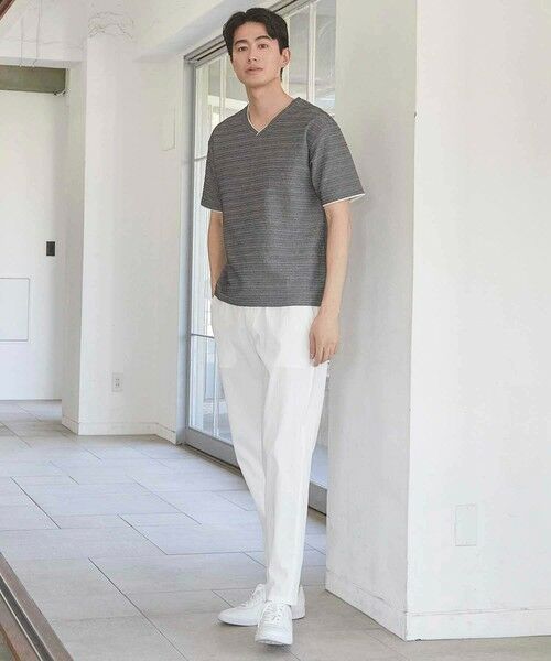 MEN'S BIGI / メンズビギ Tシャツ | タックジャガードVネックT | 詳細16