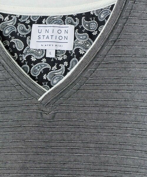 MEN'S BIGI / メンズビギ Tシャツ | タックジャガードVネックT | 詳細10
